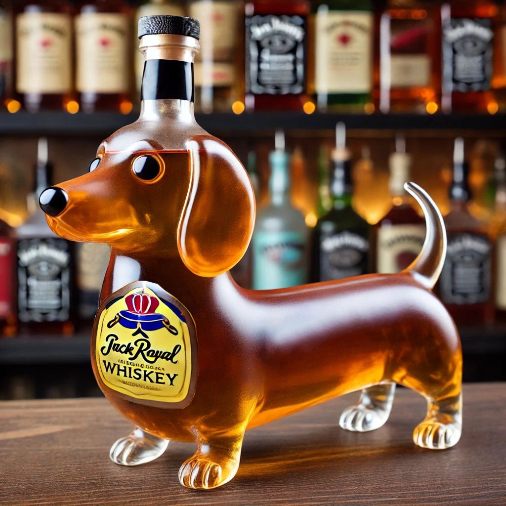 Dog Whiskey Bottle