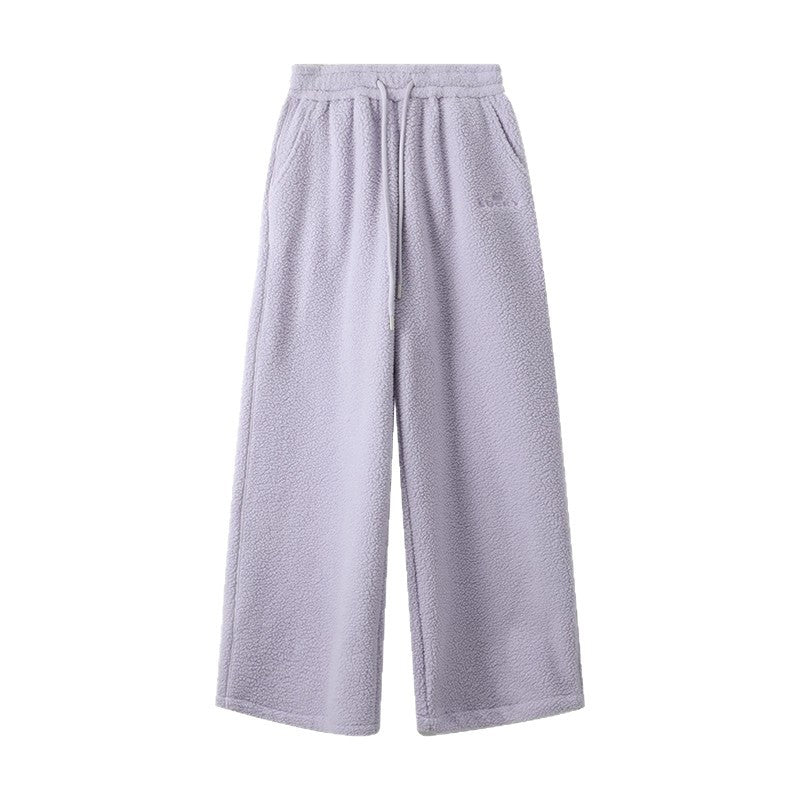 Womens Casual Loose-fitting Warm Extended-length Pants