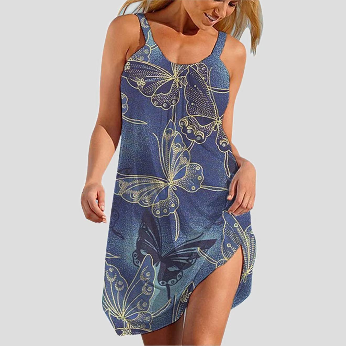 Womens Stylish Sassy Camisole Print Dress
