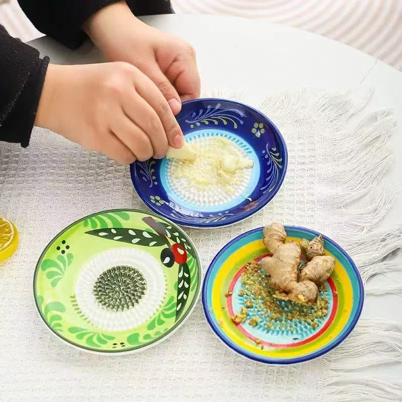 Ceramic Ginger Grater Fresh And Garlic Mincer